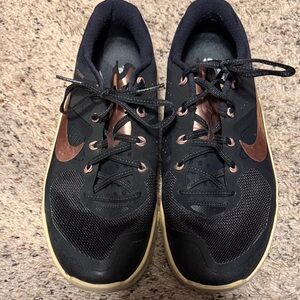 Nike Black and Copper Athletic Shoes